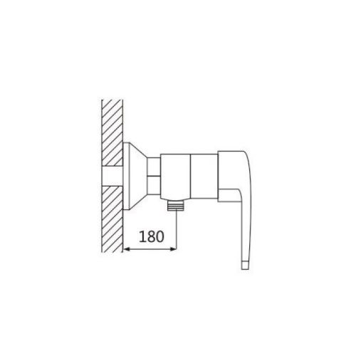 Смеситель для ванны и душа Shevanik S5016F настенный белый/хром - фото 3