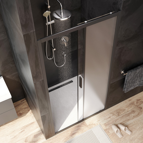 Душевая дверь Am.Pm Gem W90G-100-1-195BM 100х195 стекло прозрачное профиль черный - фото 3