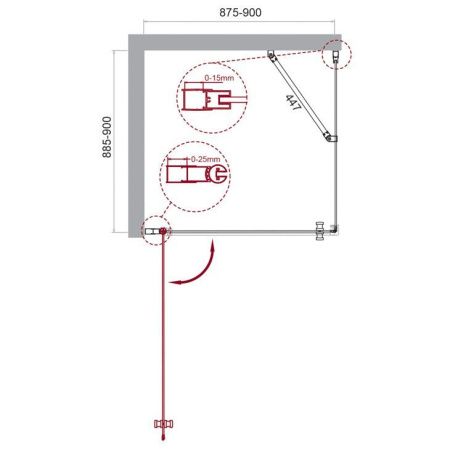 Душевой уголок BelBagno ETNA ETNA-A-1-90-C-Cr 90х90 стекло прозрачное профиль хром без поддона