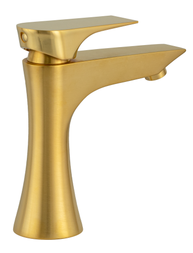 Смеситель Daniel Diva DV606DP на раковину брашированное золото - фото 4