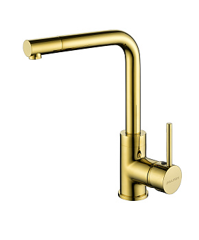 Смеситель для кухни Paulmark HONNER Ho212018-G на раковину золото