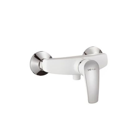 Смеситель для ванны и душа Shevanik S5016F настенный белый/хром