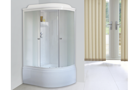 Душевая кабина Royal Bath ВК RB8120BK6-WC-L 120х80 асимметричная с крышей ориентация левая
