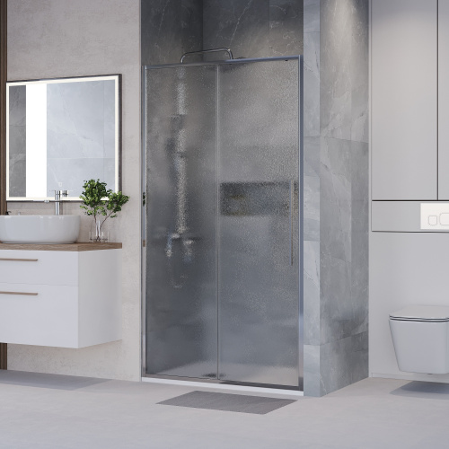 Душевая дверь Niagara Nova NG-65-12CH 120х195 стекло шиншилла профиль хром глянцевый - фото 3