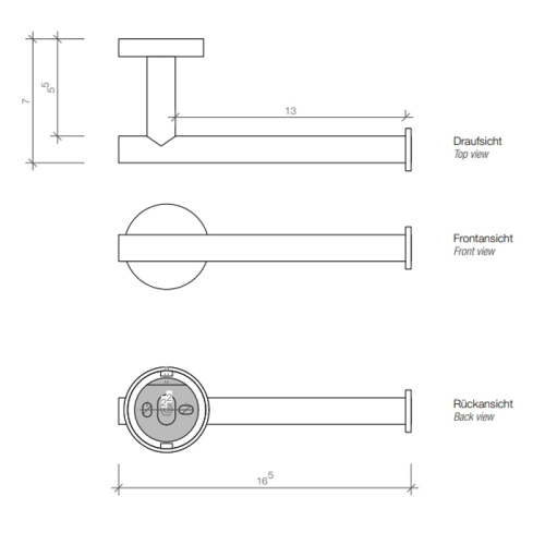 Бумагодержатель Decor Walther Basic 530000 - фото 2