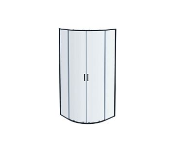 Душевой уголок Aquatek АРИЯ AQ ARI RO 09020BL 90х90 стекло прозрачное профиль черный без поддона