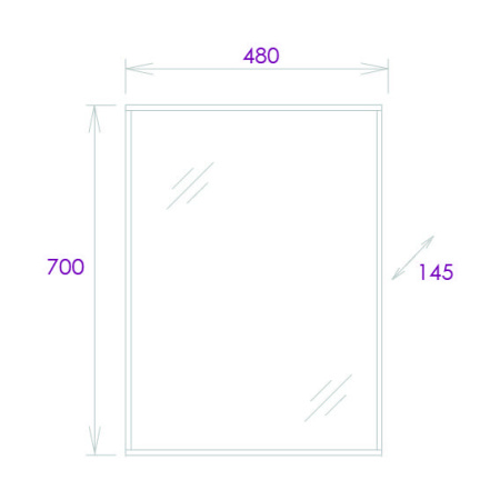 Зеркало в ванную Onika Тимбер 204803 48х70