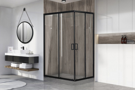 Душевой уголок Royal Bath HPD RB1075HPD-T-BL 75х100 стекло прозрачное профиль черный