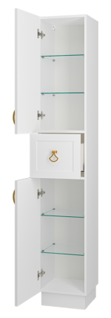 Шкаф-пенал Misty Амбра П-Амб050-011Л 40х200 напольный