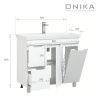 Тумба под раковину Onika Айленд 109030 90х40 напольная цвет белый