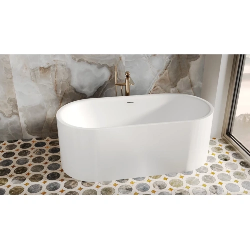 Ванна из искусственного камня Salini Perla 1049201M 170х80 отдельностоящая овальная - фото 5