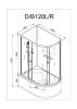 Душевая кабина AvaCan D512R 120х90 четверть круга без крыши ориентация универсальная