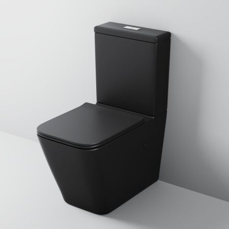 Унитаз напольный с бачком Grossman GR-4445BMS черный с сиденьем микролифт безободковый каскадный смыв