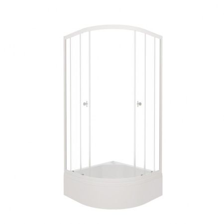 Душевой уголок Тритон Ультра Щ0000061812 90х90 стекло прозрачное профиль белый с поддоном