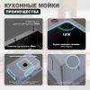 Кухонная мойка Splenka S703.7050.09 70х50 цвет серый поверхность матовая