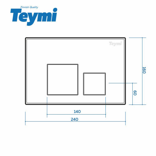 Клавиша смыва механическая Teymi Kati T70701CH цвет хром - фото 4
