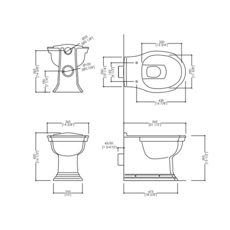 Чаша унитаза напольная Devon Devon Westminster IBWCWBTW цвет белый без сиденья душевой смыв