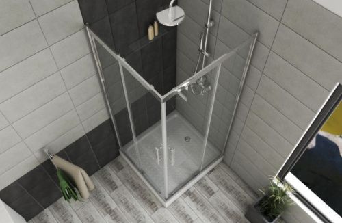 Душевой уголок Bravat Stream BS090.2204S 90х90 стекло прозрачное профиль хром без поддона - фото 4