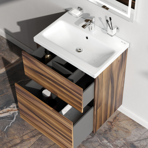 Тумба под раковину Am.Pm Gem M90FSX0602HF 60х41х81 цвет орех - фото 4