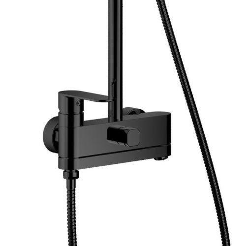 Душевая стойка Haiba HB24590-7 настенная цвет черный - фото 4