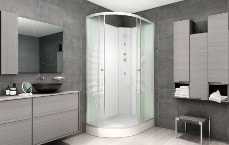 Душевая кабина AvaCan L902RN 120х80 асимметричная без крыши ориентация правая