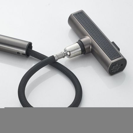 Смеситель для кухни Shevanik S263T на мойку оружейная сталь