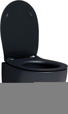 Чаша унитаза подвесная Allen Brau Fantasy 4.11004.31 цвет черный без сиденья безободковая каскадный смыв