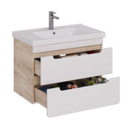 Тумба под раковину LeMark Olivia LM08OL80T 80х40 подвесная цвет белый