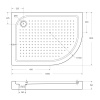 Душевой поддон BelBagno TRAY-BB-RH-100/80-550-15-W-L 100х80 акрил белый с ножками