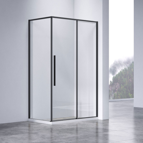 Душевой уголок Vincea Slim-N VSR-4SN9012CLB 120х90 стекло прозрачное профиль черный