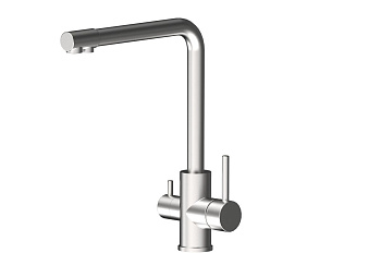 Смеситель для кухни AQG 05DUO560IS на мойку никель