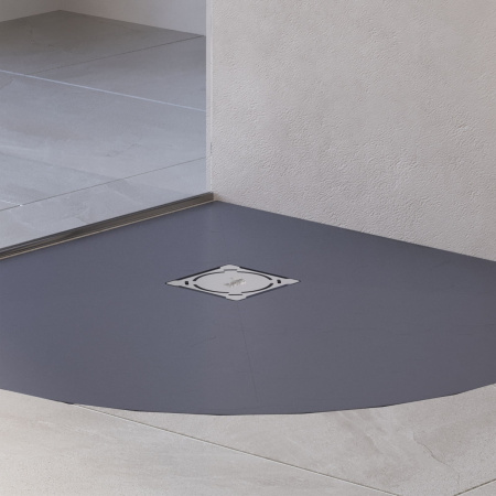 Душевой поддон из искусственного камня RGW Stone Tray (Стоун Трей) 16153100-02 100х100 серый без ножек