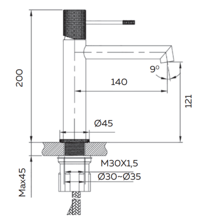 Смеситель AltroBagno Intento AltroBagnoIntento0132MW на раковину белый