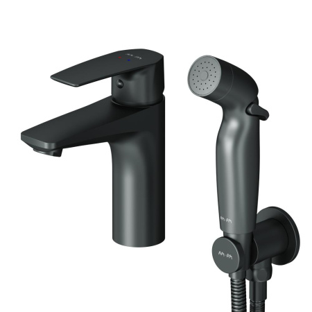 Смеситель Am.Pm Gem F90A03022 на раковину черный без термостата