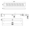 Душевой лоток Timo Standart DP20900-DR20900 95х15 хром
