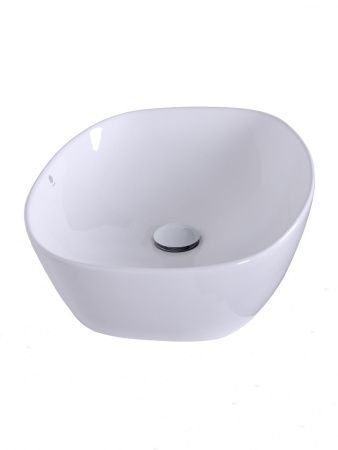 Раковина из сантехнического фарфора Orange B08-500W 50х40 накладная цвет белый