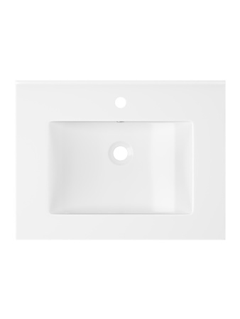 Раковина из сантехнического фарфора Teymi Ritta T51002 61х47 встраиваемая цвет белый 1 отверстие под смеситель