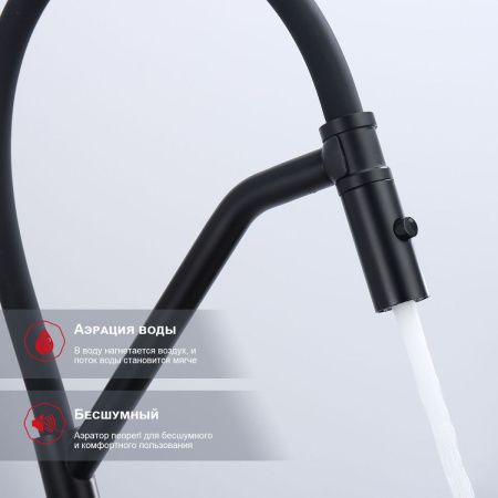 Смеситель для кухни Raglo R86 R86.41.06 на мойку черный