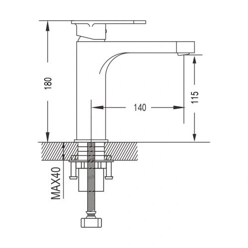 Смеситель Shevanik S8701H на раковину черный - фото 3