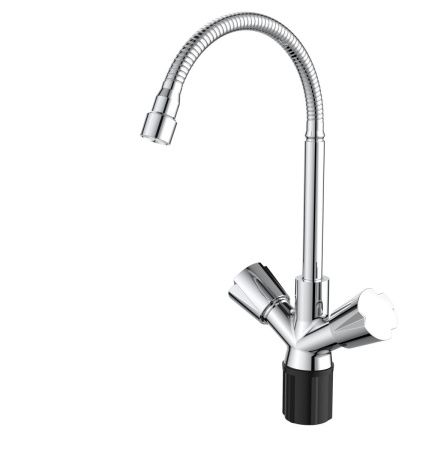 Смеситель для кухни Voda CALM519flex на мойку хром