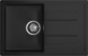 Кухонная мойка Granfest Quadro Q-780L черный 77х50 цвет черный поверхность матовая