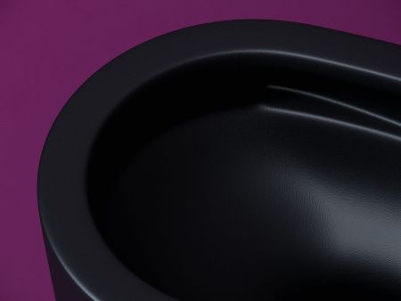 Унитаз подвесной Ceramica Nova ULMA CN4006TMB черный с сиденьем микролифт безободковый смыв торнадо