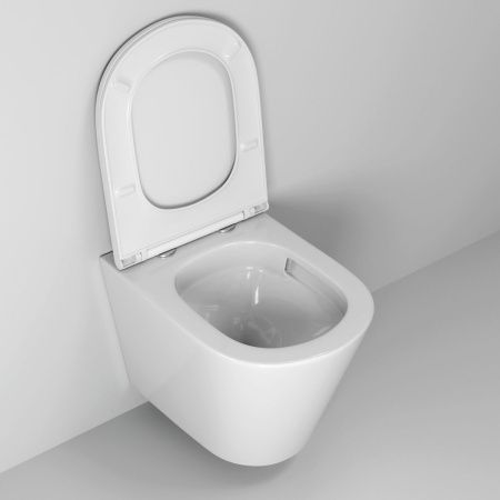 Унитаз подвесной Grossman Торнадо GR-4478SQ белый с сиденьем микролифт безободковый смыв торнадо