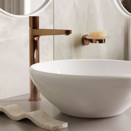 Смеситель для раковины Wasserkraft Paar 8800 8803H на столешницу розовое золото