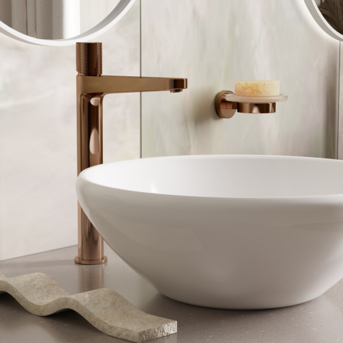 Смеситель WasserKRAFT Paar 8800 8803H на столешницу золото розовое - фото 2