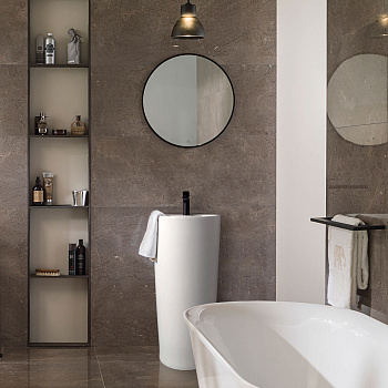 Раковина из сантехнического фарфора Vincea VBS-2P201 40х40 напольная цвет белый 1 отверстие под смеситель