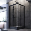 Душевой уголок Am.Pm Gem W90G-403-090BT 90х90 стекло прозрачное профиль черный матовый без поддона