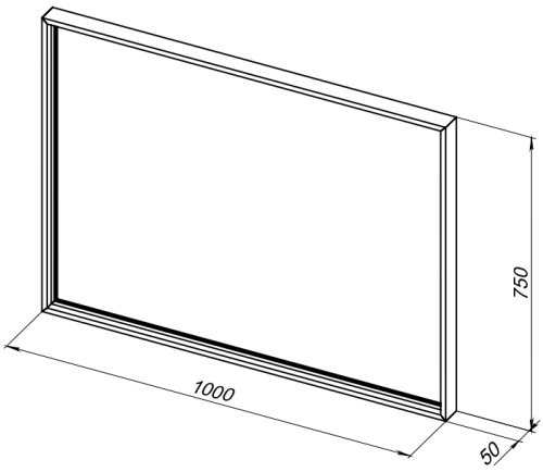 Зеркало в ванную De Aqua Алюминиум 00261697 100х75 цвет серебро - фото 5