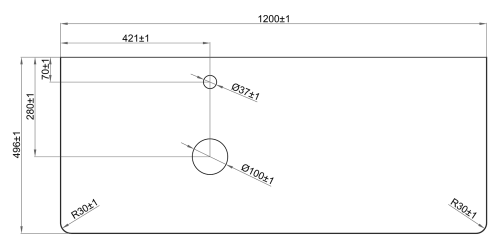 Столешница Misty Роял VS03-120 120х50х1 - фото 3