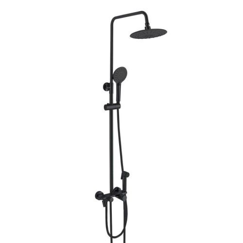 Душевая стойка Haiba HB24814-7 настенная цвет черный - фото 2